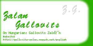 zalan gallovits business card